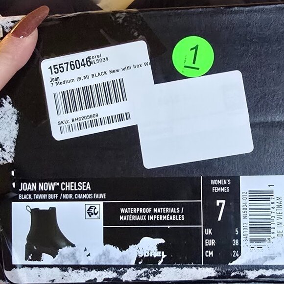 Sorel Joan Now Chelsea Boots in Black Tawny Buff Croc (Size 7) - Picture 14 of 16